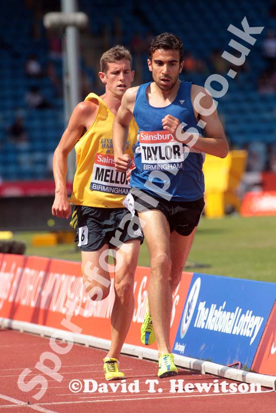 Jonathan Taylor (Morpeth) during the 5000 metres at the Sainsbury's British Championships, Birmingham.